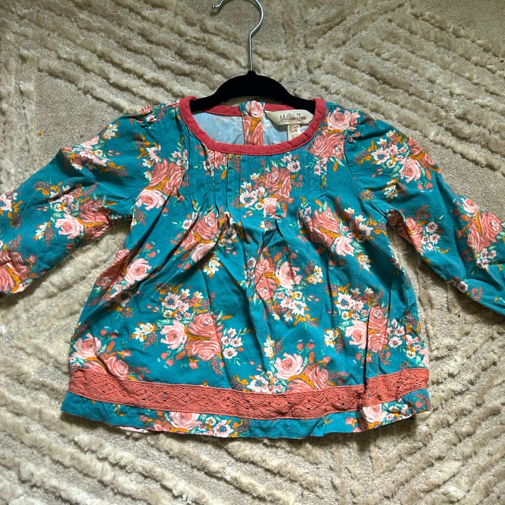 Matilda Jane Shirt Size 12-18 Months Floral